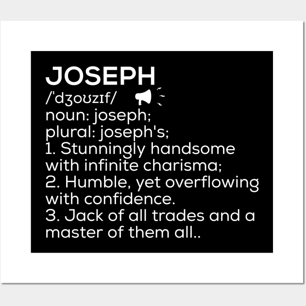 Joseph Name Definition Joseph Meaning Joseph Name Meaning Wall Art by TeeLogic